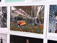 A picture of the wall of art.